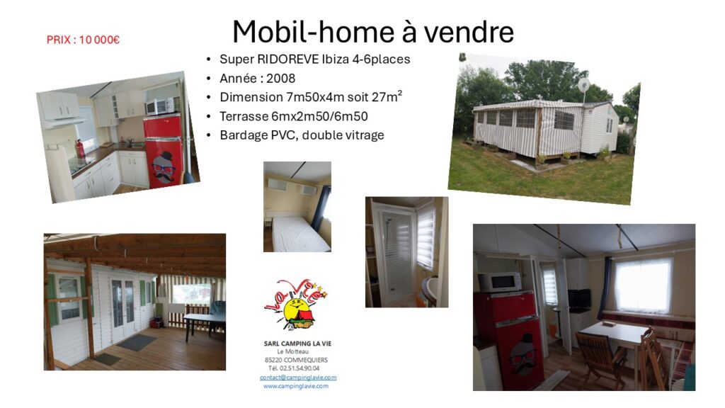 Camping La Vie : Mobil Home à Vendre Vendée