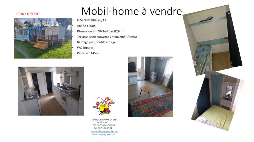 Camping La Vie : Irm Neptune En Vendée Occasion