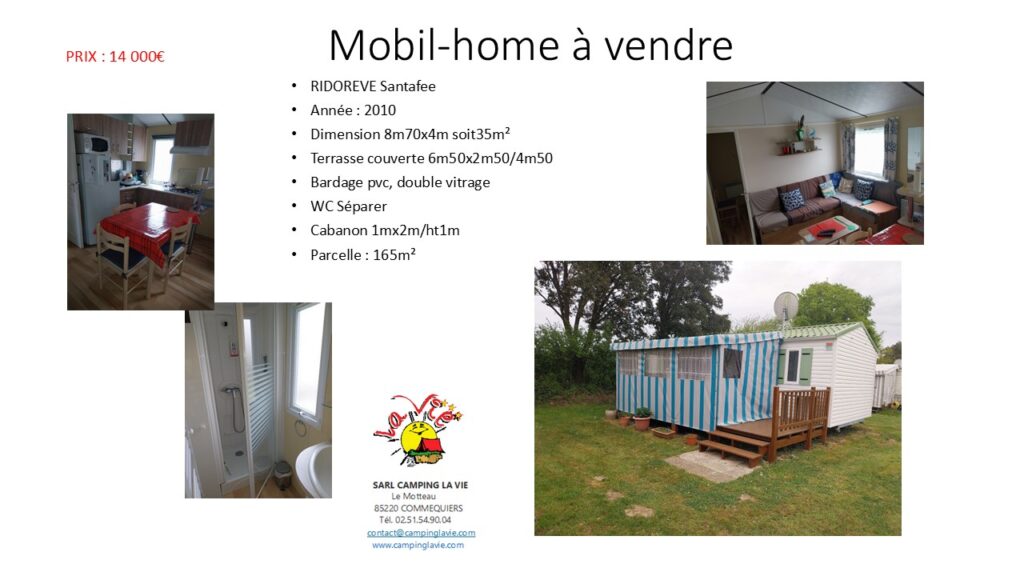 Camping La Vie : Mobil Ridoreve Santafee Occasion