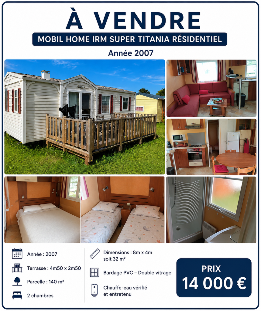 Camping La Vie : Annonce Mobil Home à Vendre En Vendée